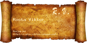 Rosta Viktor névjegykártya